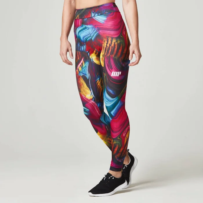Myprotein dámské legíny – s potiskem psychedelického víru