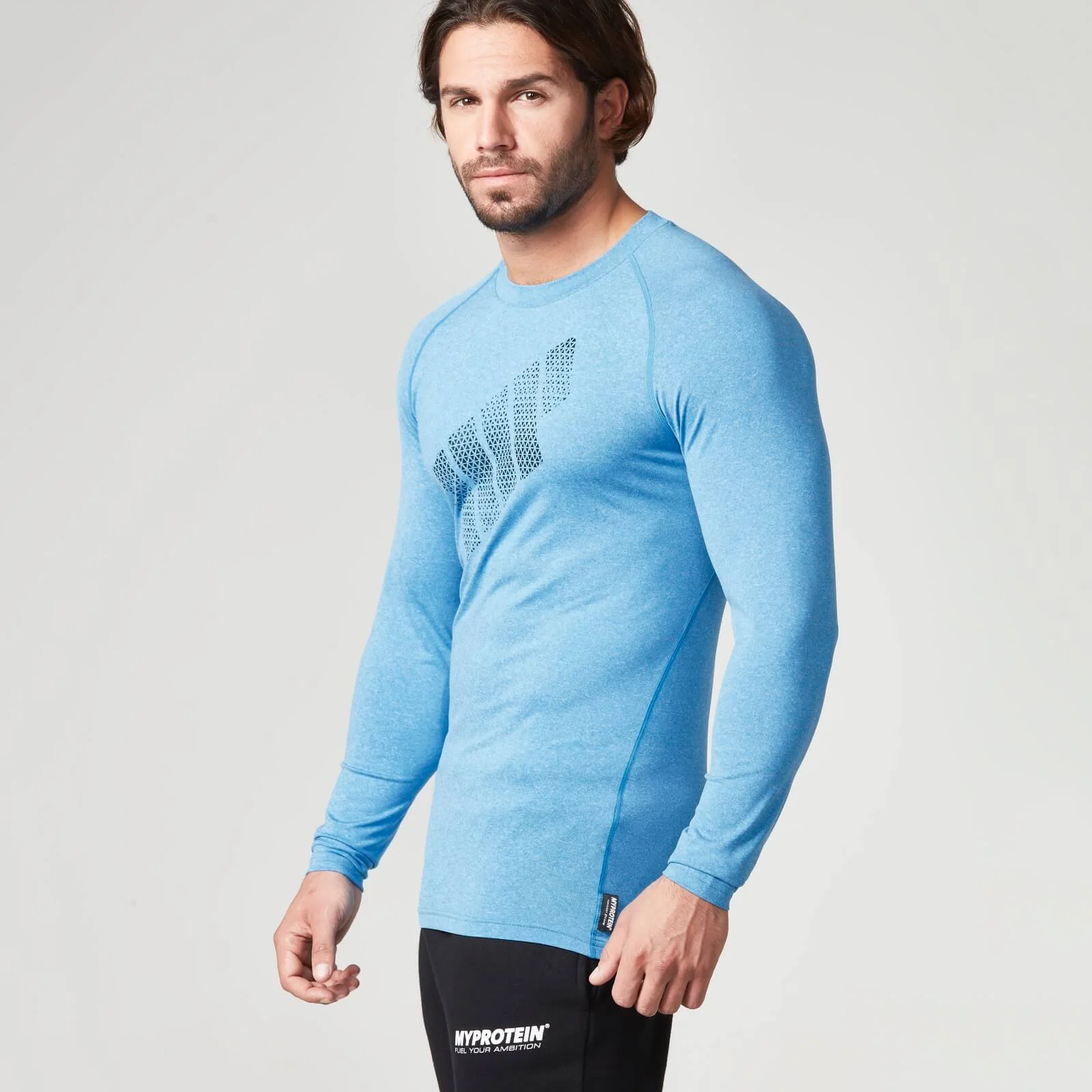 Myprotein Pánské Mobility Tričko s dlouhým rukávem - Modré - L - Modrá Obrázek 1