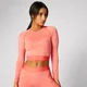Inspire bezešvý Crop Top - Hot Coral