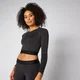 Inspire bezešvý Crop Top - Černý