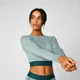 Inspire bezešvý Crop Top - Teal