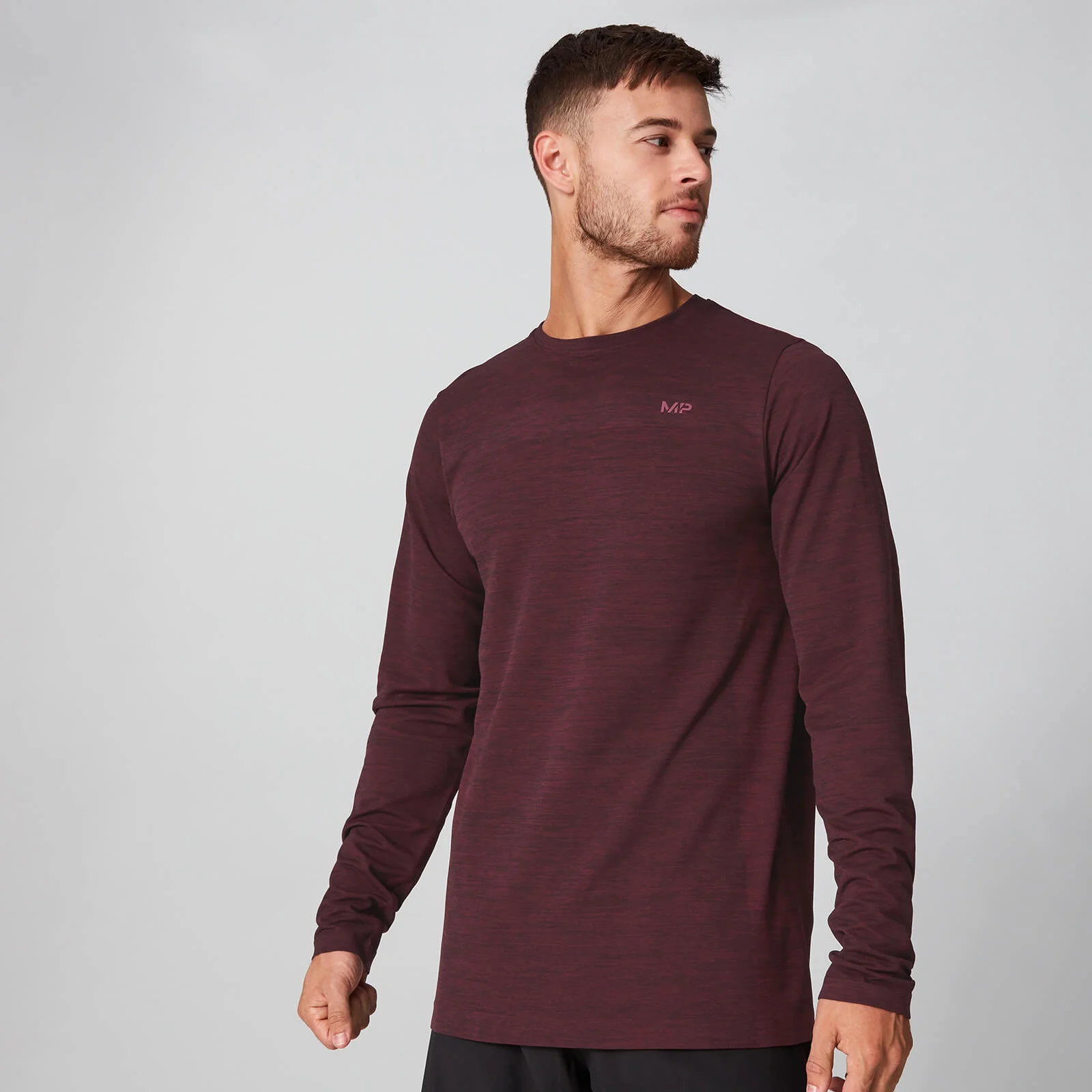 Aero Knit tričko s dlouhým rukávem - Oxblood melír - XS Obrázek 1