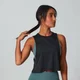 Tréninkový Drop Armhole Crop Top - Černý