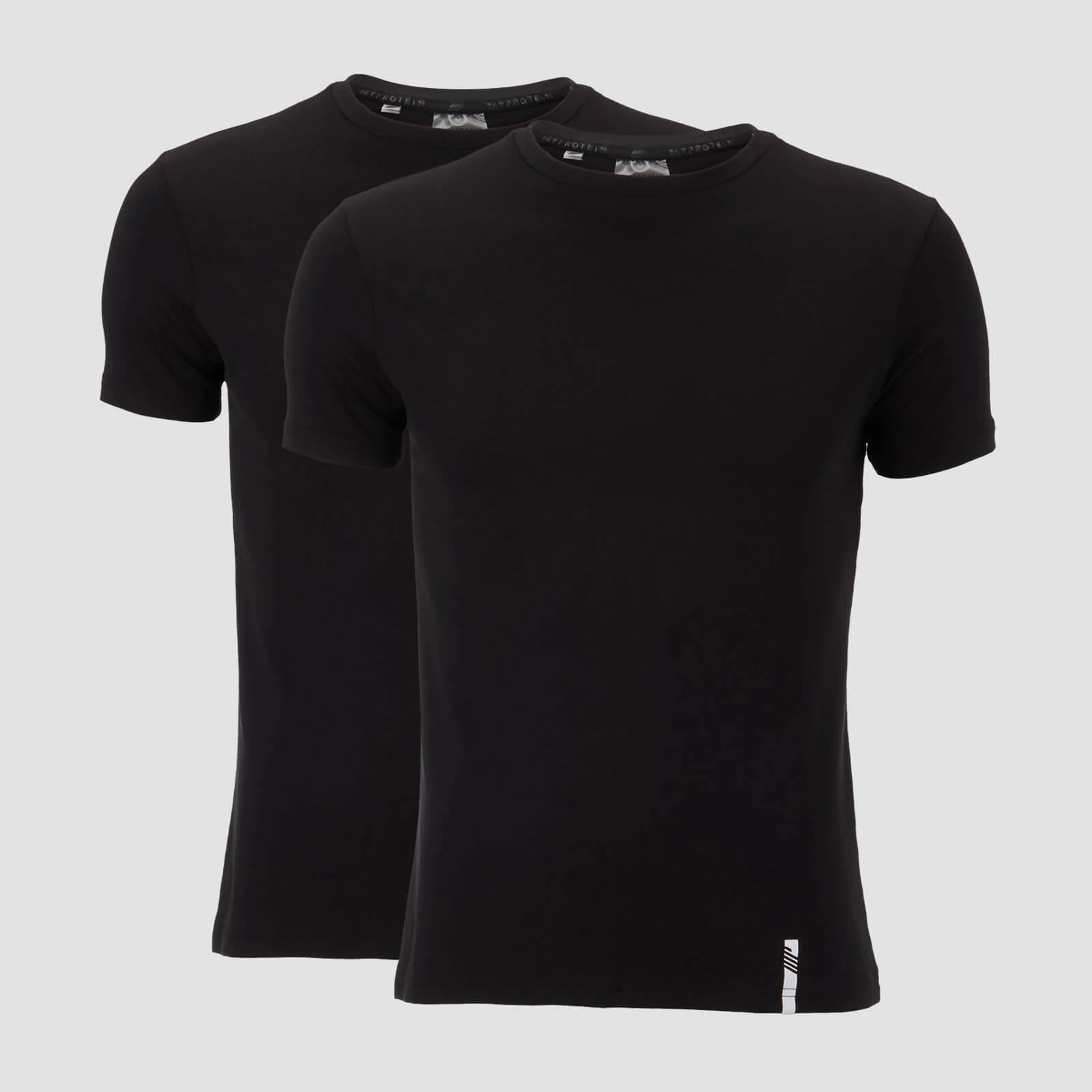 2 pack Luxe klasické tričko - Černé/Černé - XS Obrázek 1
