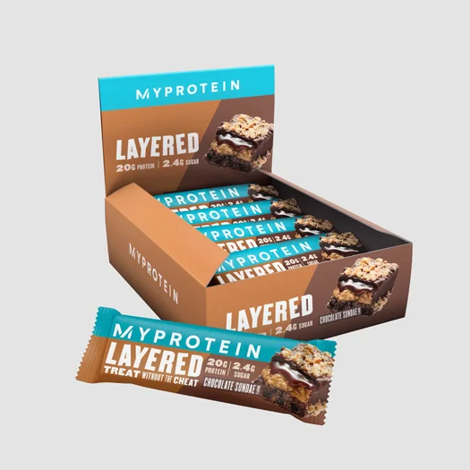 Šestivrstvá proteinová tyčinka - 12 x 60g - Chocolate Sundae