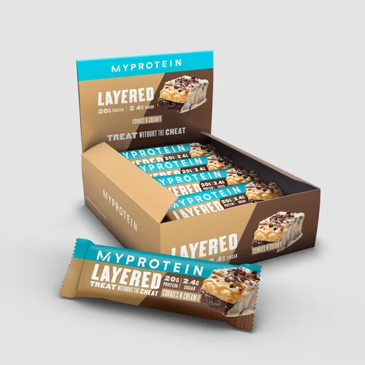 Šestivrstvá proteinová tyčinka - 12 x 60g - Cookies a smetana