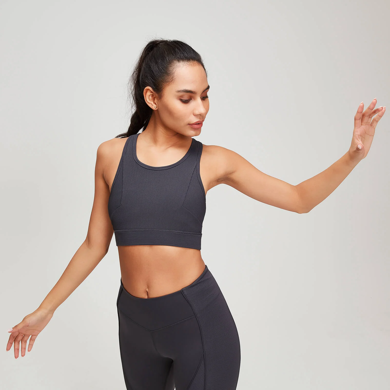 MP Tréninková sportovní podprsenka s texturou - Slídově šedá - XS Obrázek 1