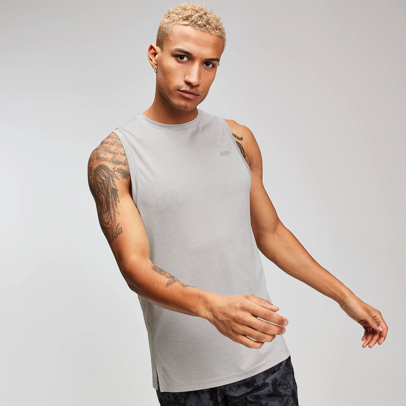 MP Tréninkový pánský tank top - Šedý melír - XS Obrázek 1