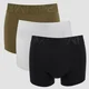 3 Pack - pánské sportovní boxerky - Černé/Khaki/Bílé