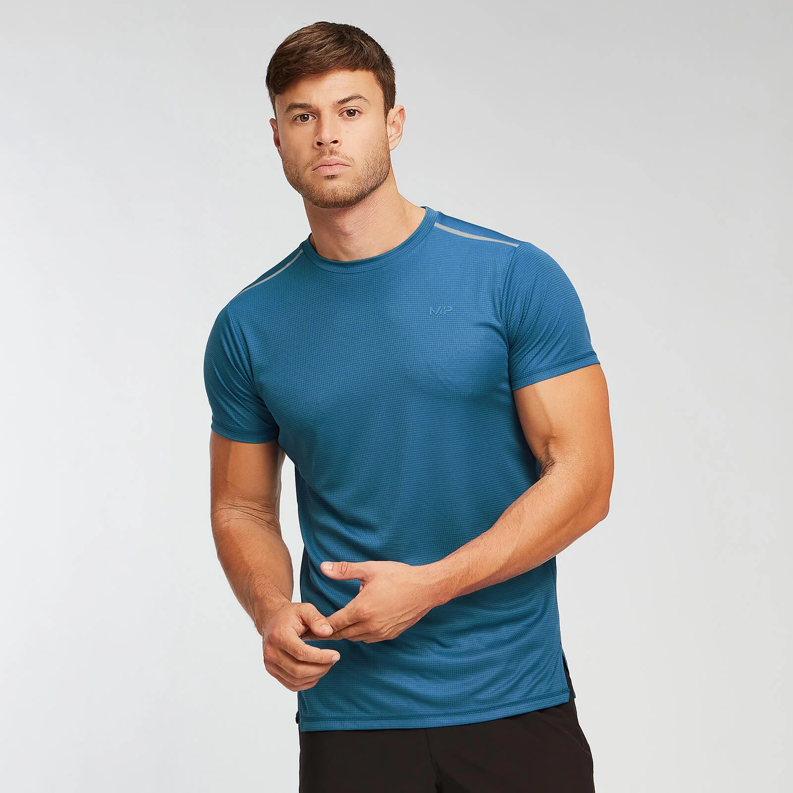 MP Men's Training Grid T-Shirt - Pilot Blue - XS Obrázek 1