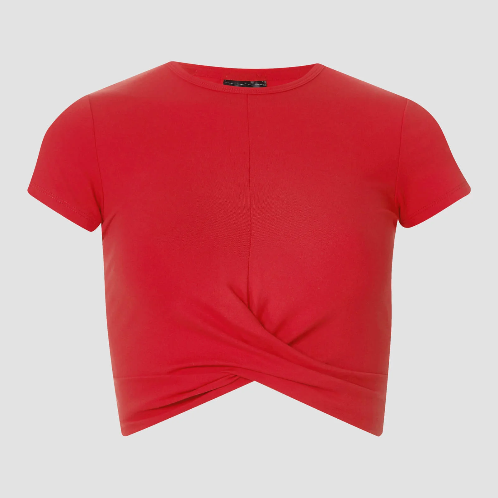 Power Crop Top s krátkým rukávem - Červený - XS Obrázek 1