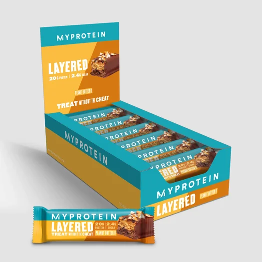Šestivrstvá proteinová tyčinka - 12 x 60g - Arašídové máslo