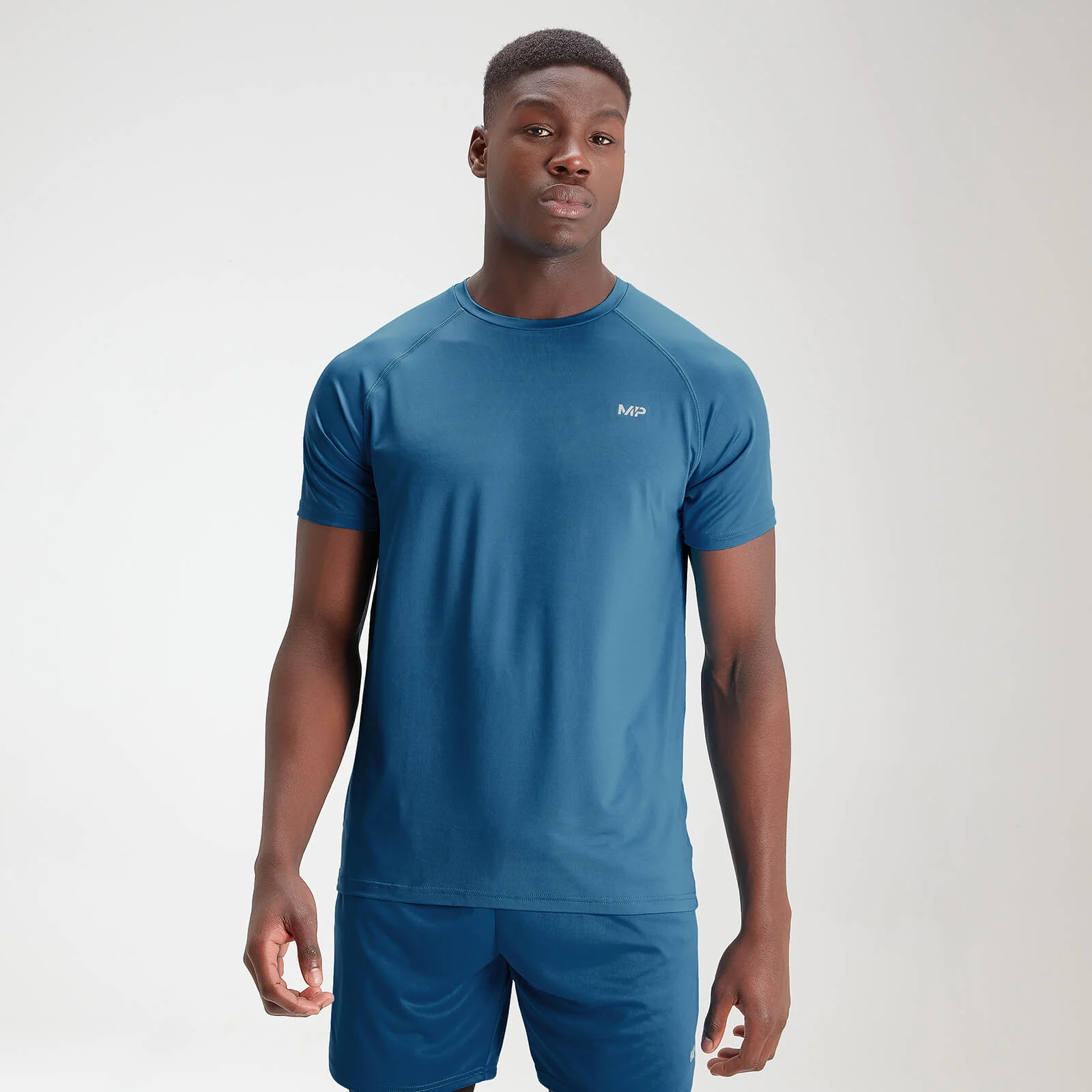 MP Men's Essentials Training Short Sleeve T-Shirt - Aqua - XXS Obrázek 1