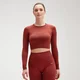 MP Shape Ultra bezešvý Crop top s dlouhým rukávem - Červený