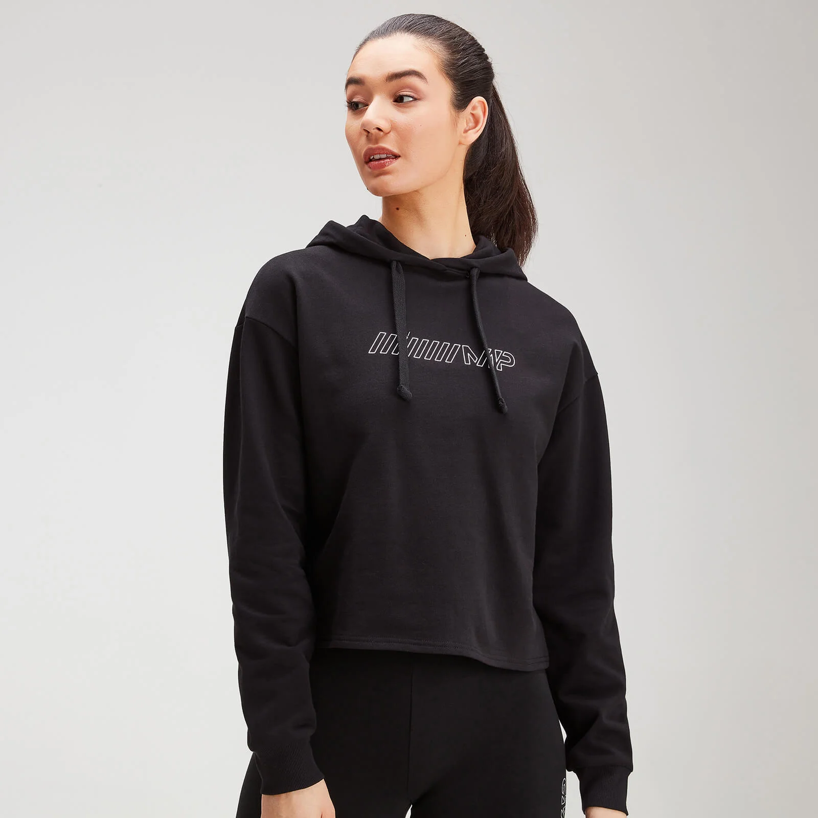 MP Women's Outline Graphic Hoodie - Black - XXS Obrázek 1
