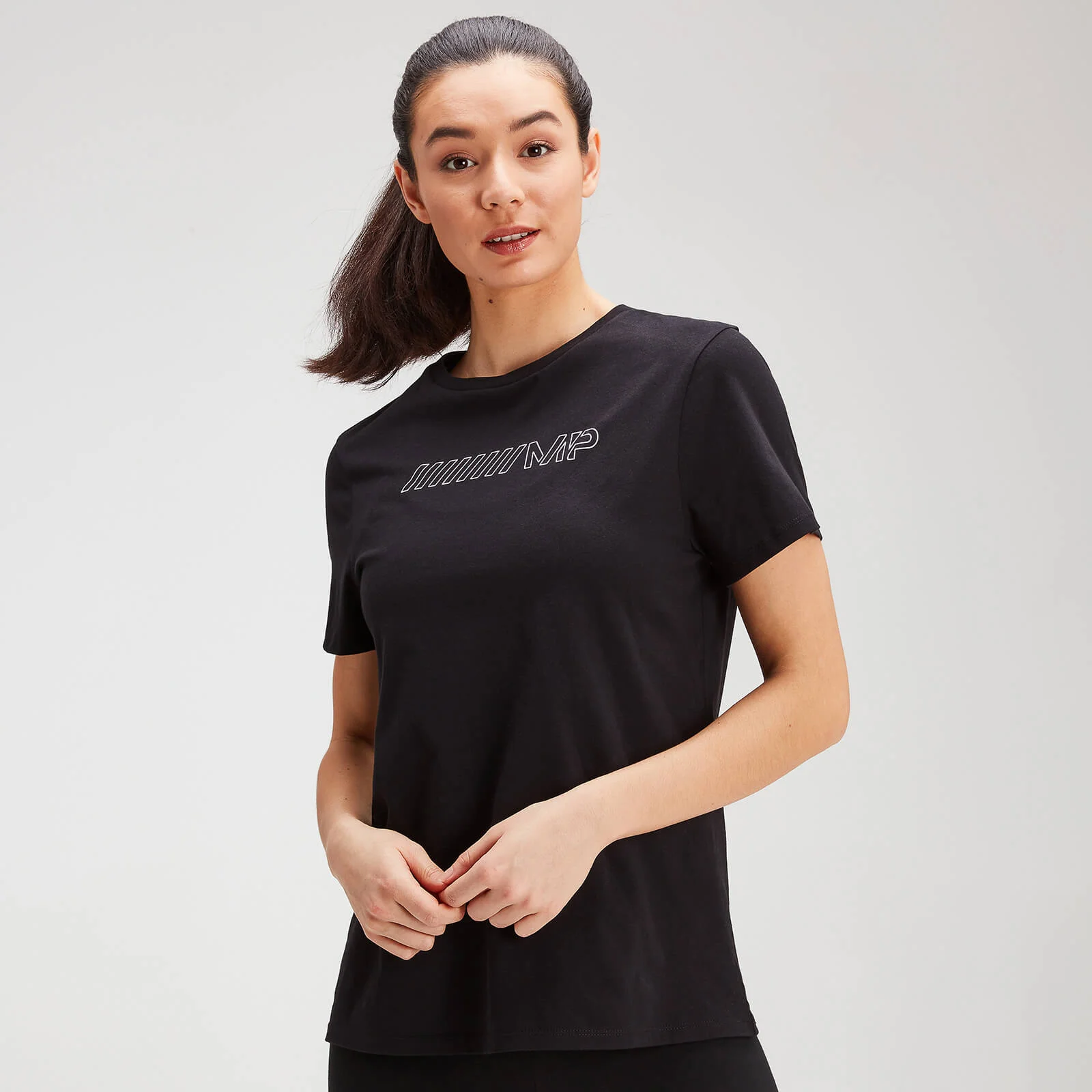 MP Women's Outline Graphic T-Shirt - Black - XXS Obrázek 1