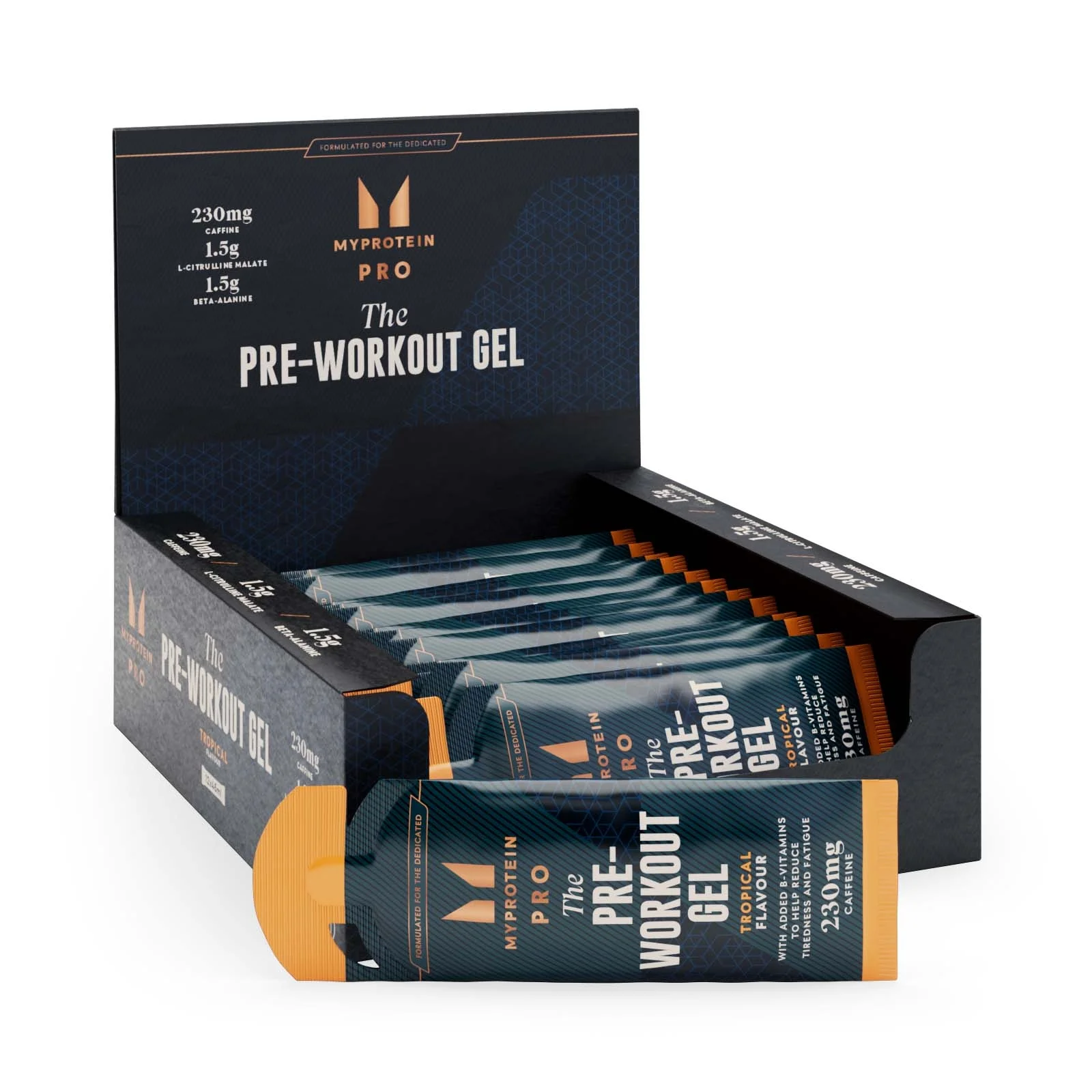 Pre-Workout Gel - 12 x 50g - Tropická příchuť Obrázek 1