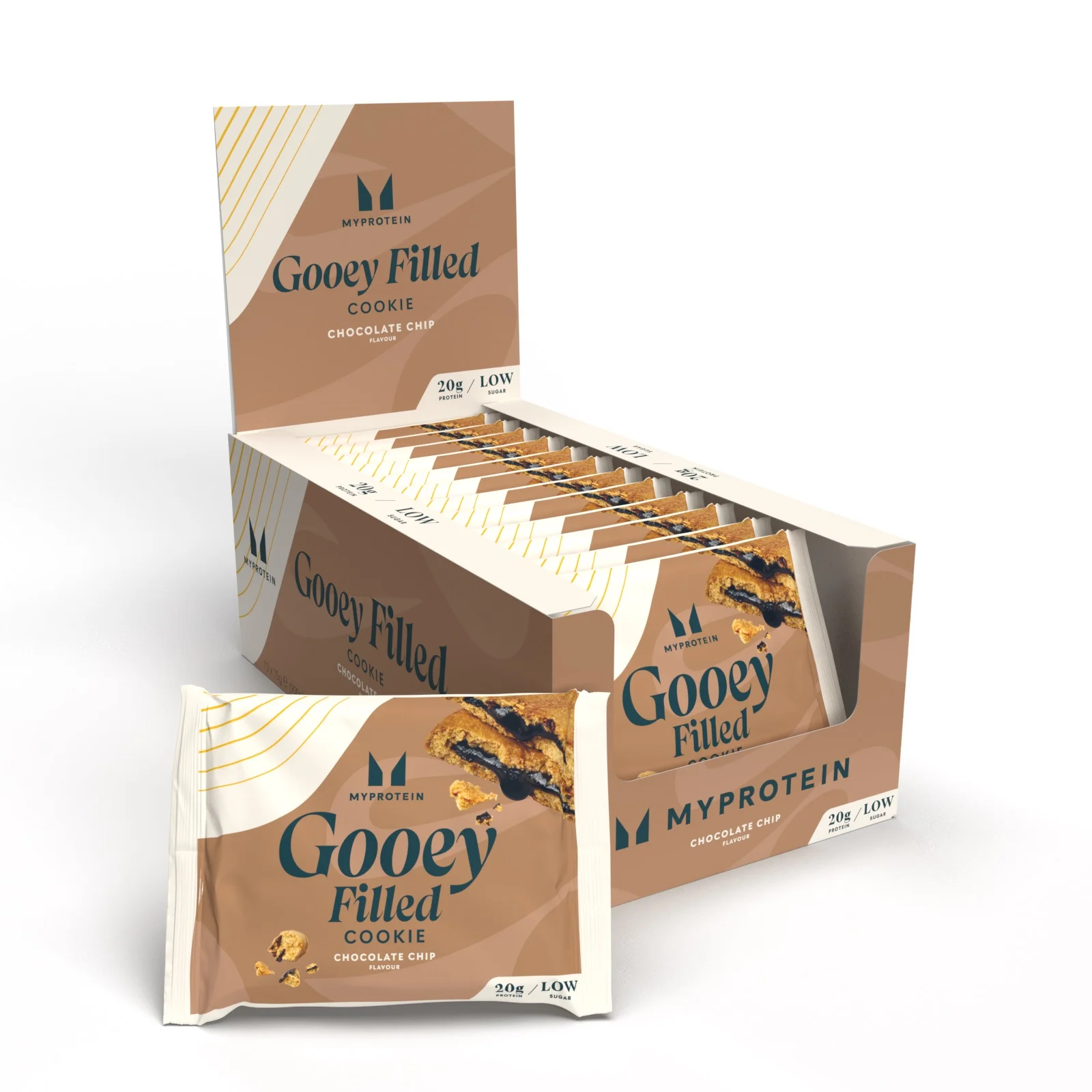 Pečená proteinová sušenka - 12 x 75g - Chocolate Chip (Gooey Filled) Obrázek 1
