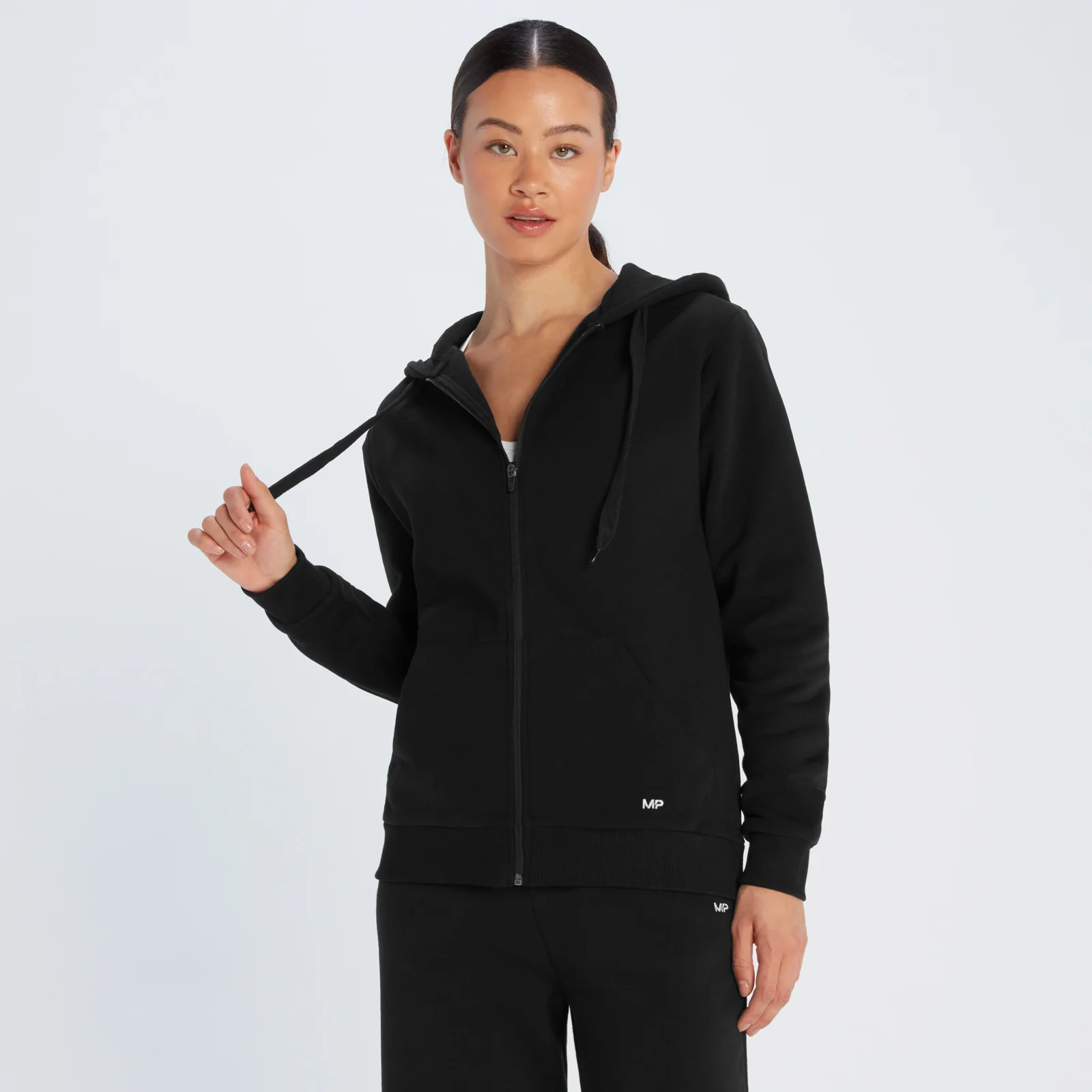 MP dámská mikina s kapucí na zip Essentials – Černá - XS Obrázek 1