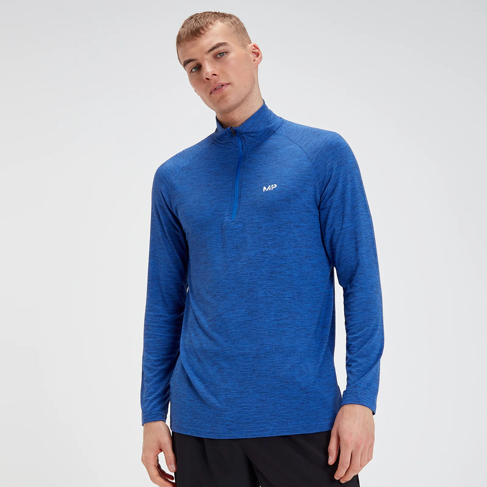 MP Performance top s 1/4 zipem - Černo-modrý - XS Obrázek 1