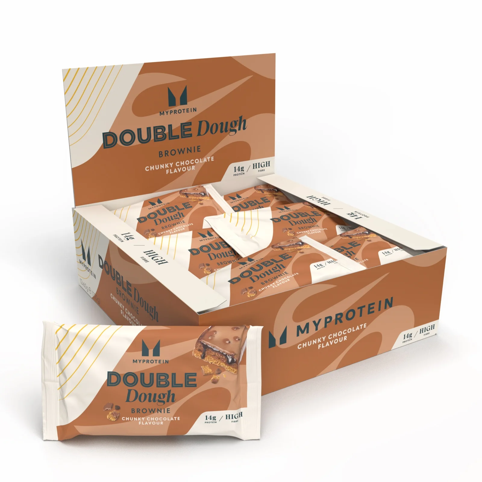 Double Dough Brownie - 12 x 60g - Chunky Chocolate Obrázek 1