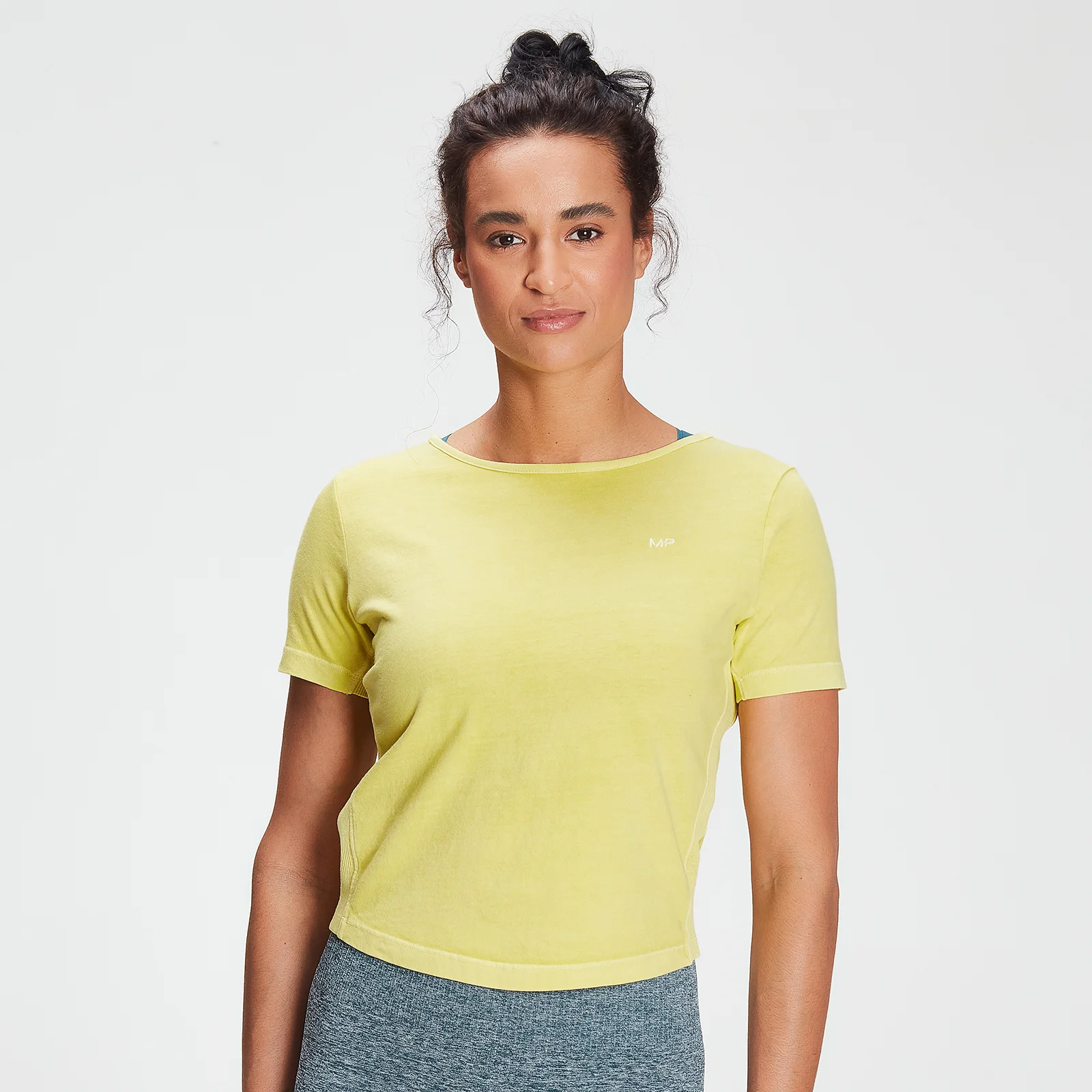 MP Women's Training Washed Tie Back T-shirt - Washed Yellow - XXS Obrázek 1