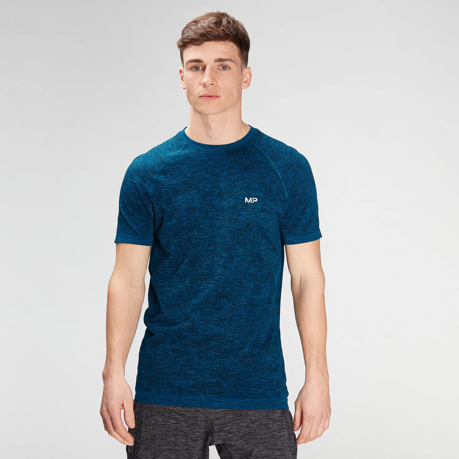 MP Men's Essential Seamless Graphic Short Sleeve T-Shirt- Aqua - XXS Obrázek 1