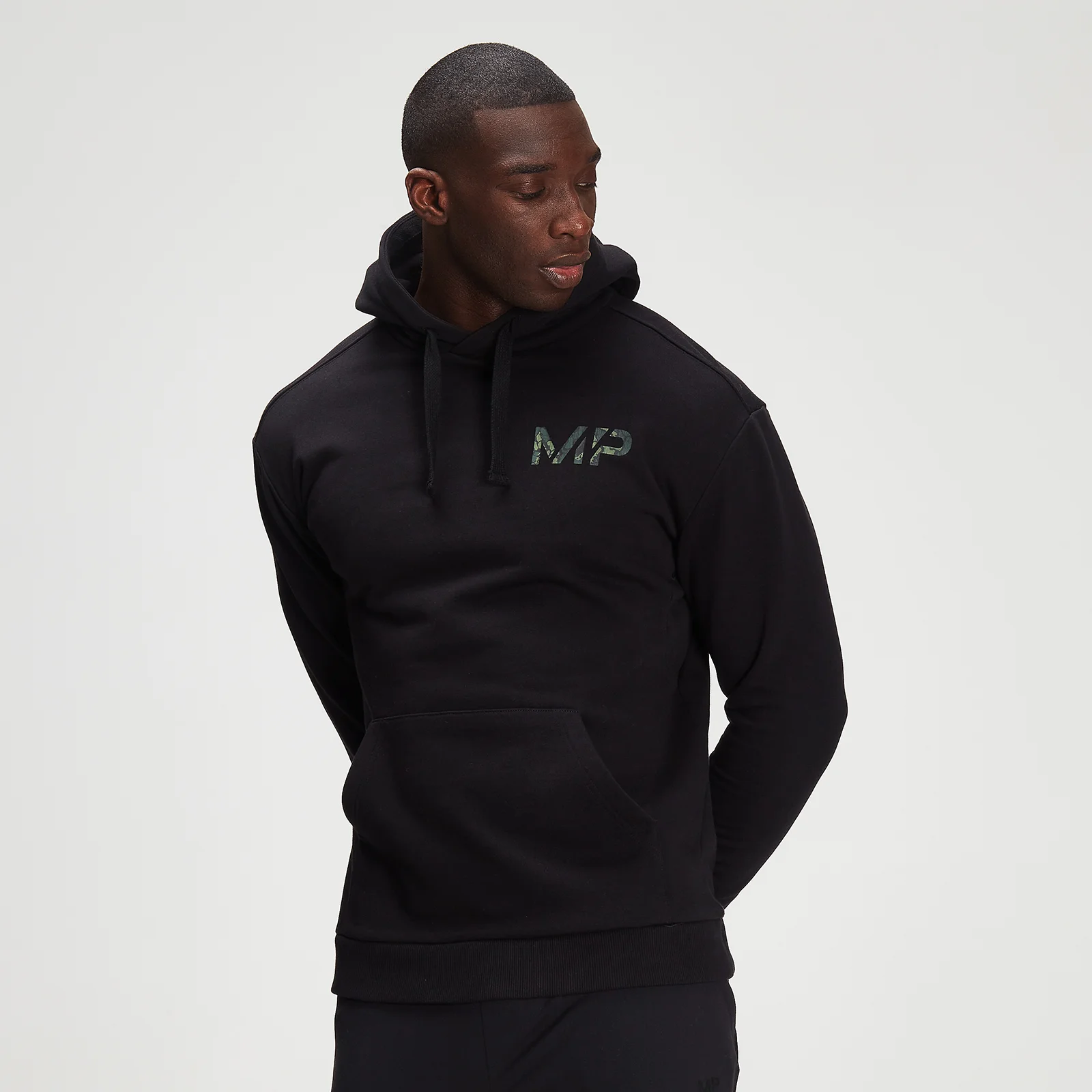 MP pánská mikina Adapt Washed Black Camo Print − Black - XXS Obrázek 1