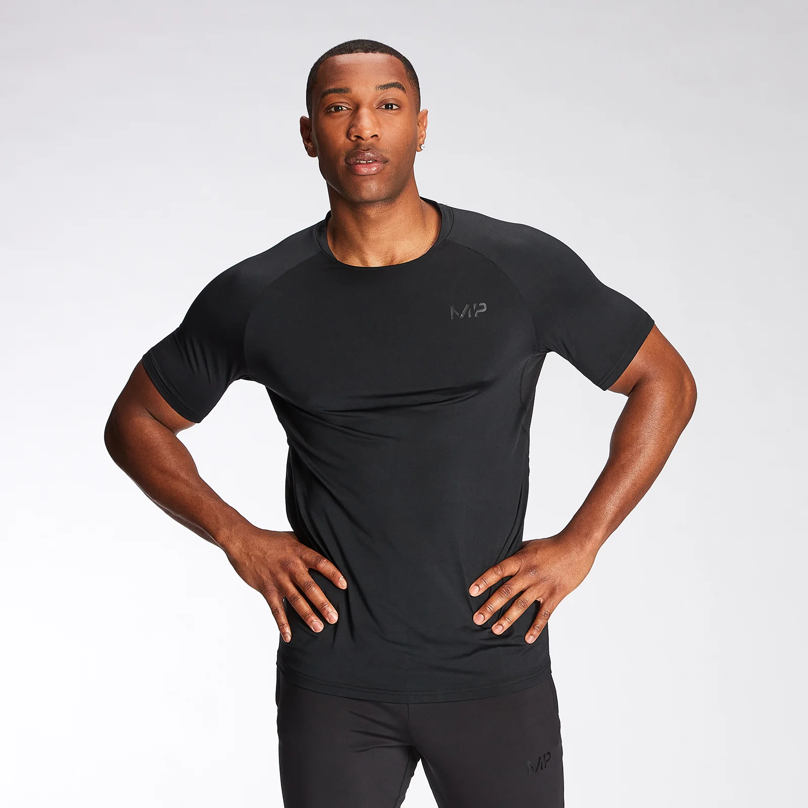 MP Men's Agility Short Sleeve T-Shirt - Black - XXS Obrázek 1
