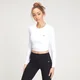 MP Shape bezešvý Crop top s dlouhým rukávem - Bílý