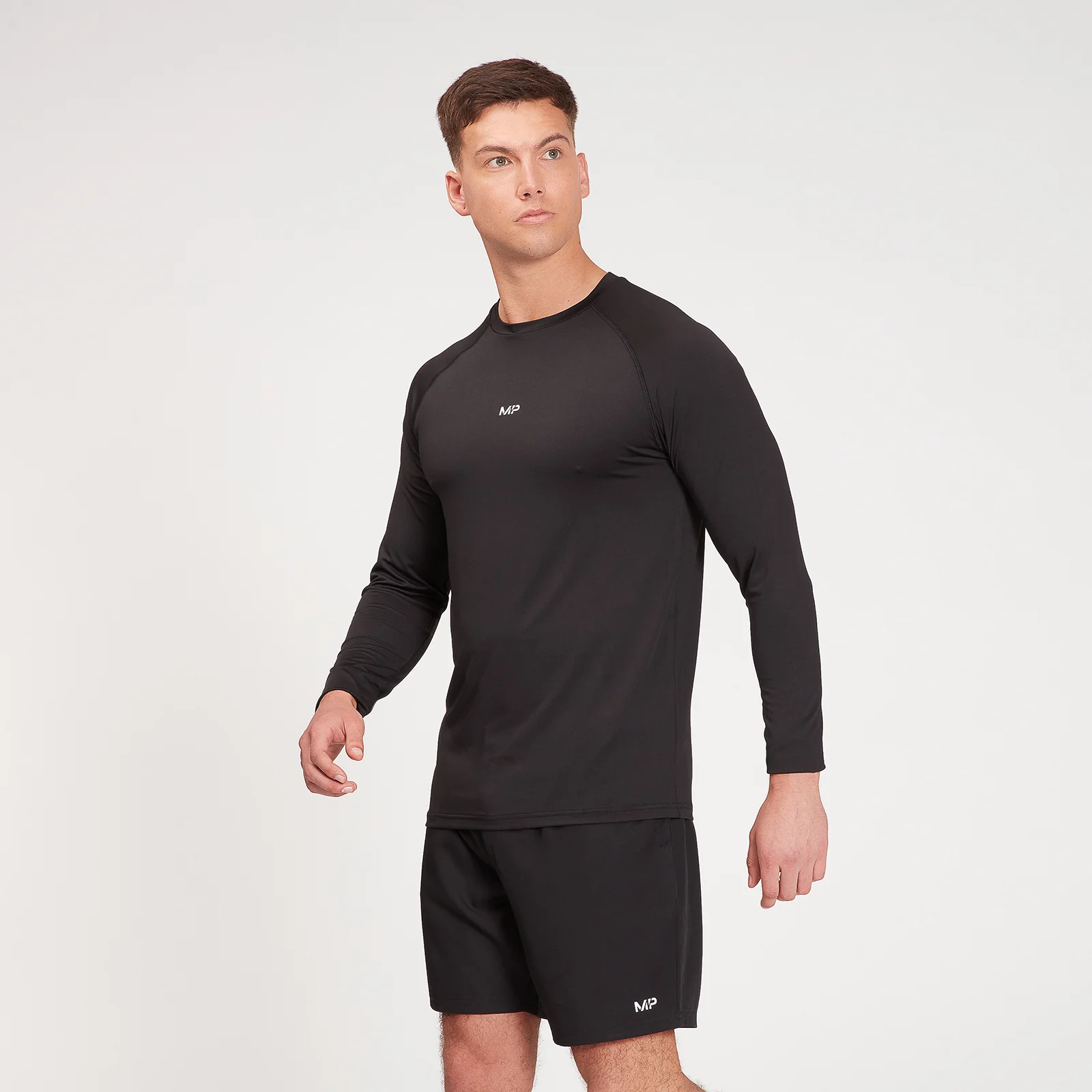 MP Men's Fade Graphic Training Long Sleeve Top - Black - XXS Obrázek 1