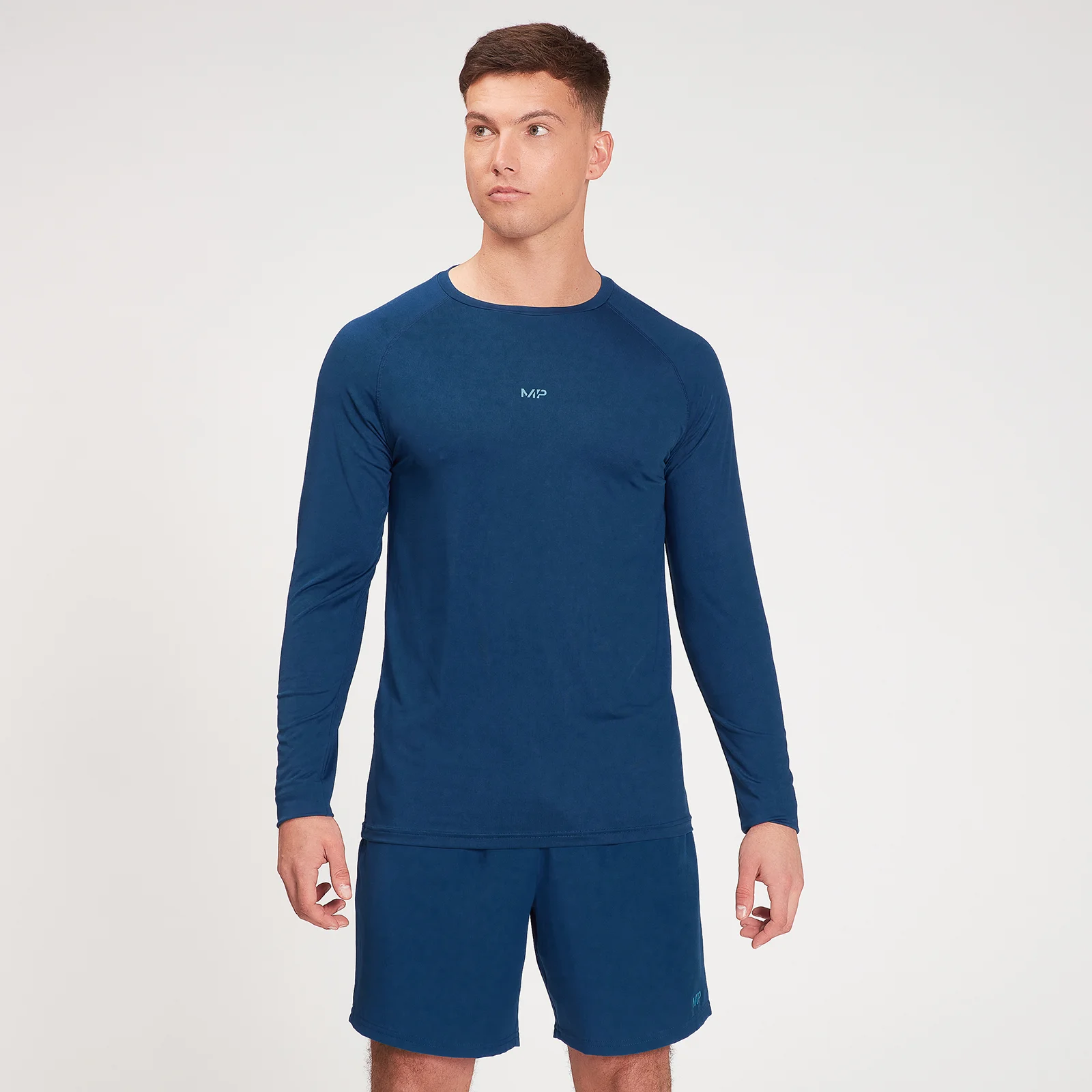 MP Men's Fade Graphic Training Long Sleeve Top - Dark Blue - XXS Obrázek 1