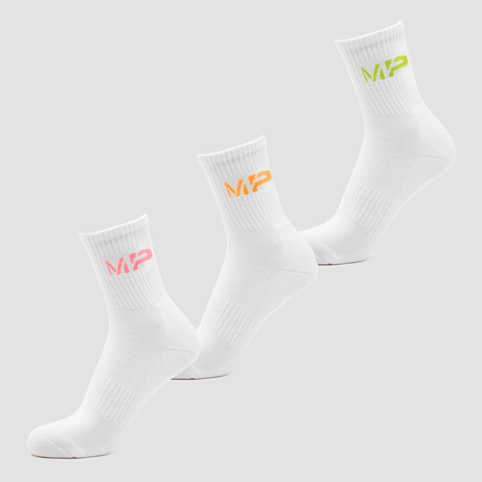 MP Men's Neon MP Logo Crew Socks (3 Pack) Orange/Lime/Rose - UK 6-8 Obrázek 1