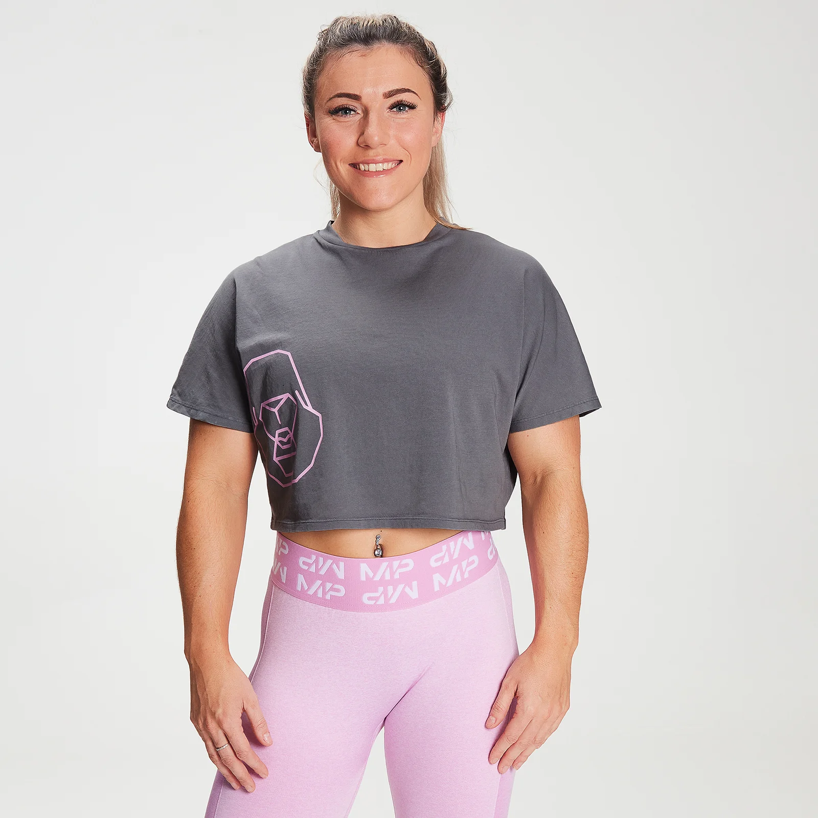 MP X Zack George Women's Washed Crop T-Shirt - Carbon - XXS Obrázek 1