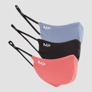 MP Rouška (3 ks v balení) – Černá / Tmavě Růžová / Modrá Galaxy - Colour Black/Berry Pink/Galaxy