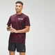 Pánské Adapt Tie Dye Oversized tričko - Černé/Merlot