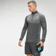 MP Pánský Essential Seamless 1/4 Zip Top – Černý Melír