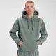 MP pánská mikina s kapucí Rest Day Oversized – šedozelená