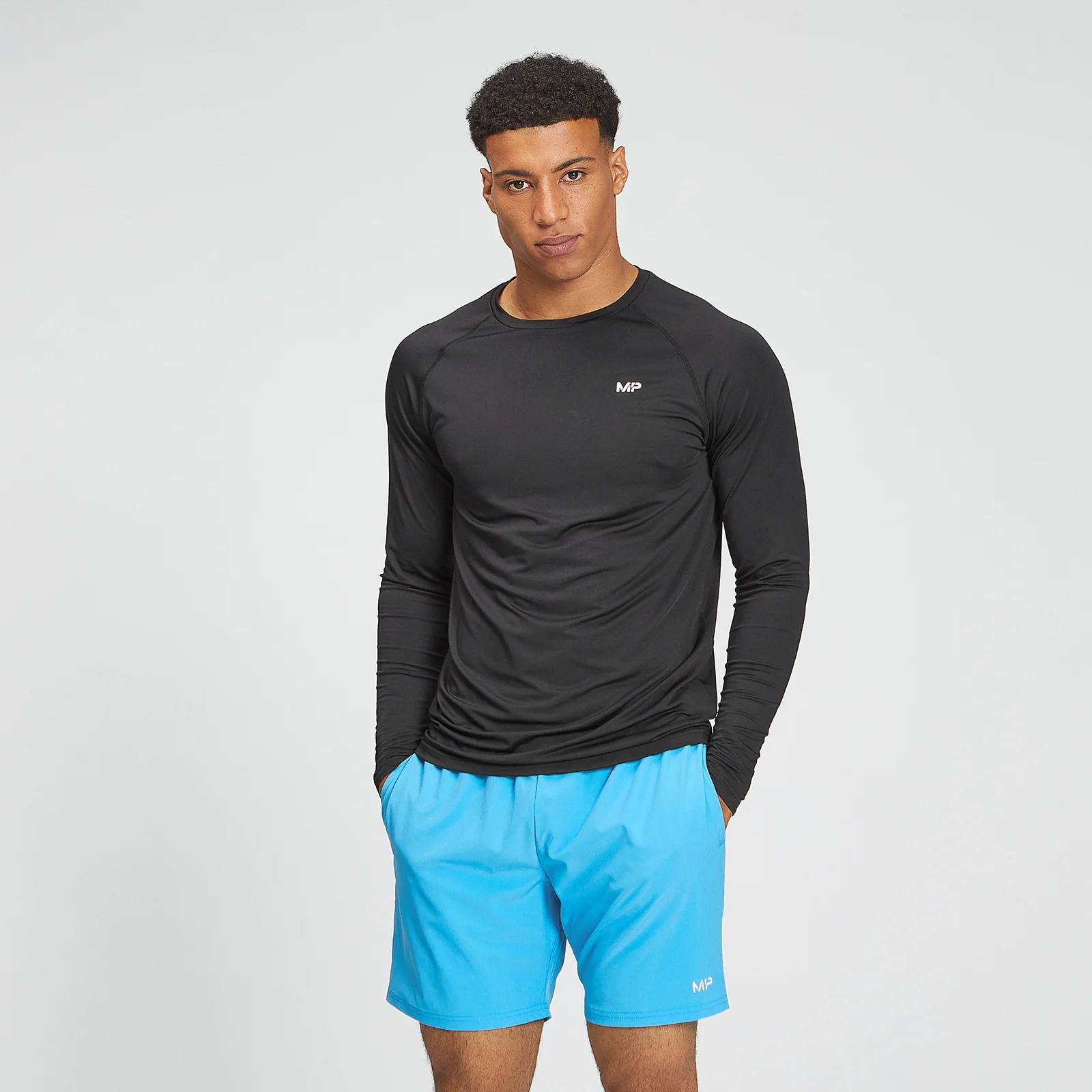 MP Men's Essentials Training Long Sleeve Top - Black - XXS Obrázek 1