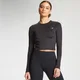 MP Dámský Essentials Training Dry Tech Crop Top s Dlouhým Rukávem – Černý