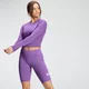 MP Dámský Essentials Training Dry Tech Crop Top s Dlouhým Rukávem – Tmavě Fialový