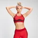 MP dámská Engage Colour Block nastavitelná sportovní podprsenka - Červená/Vínová