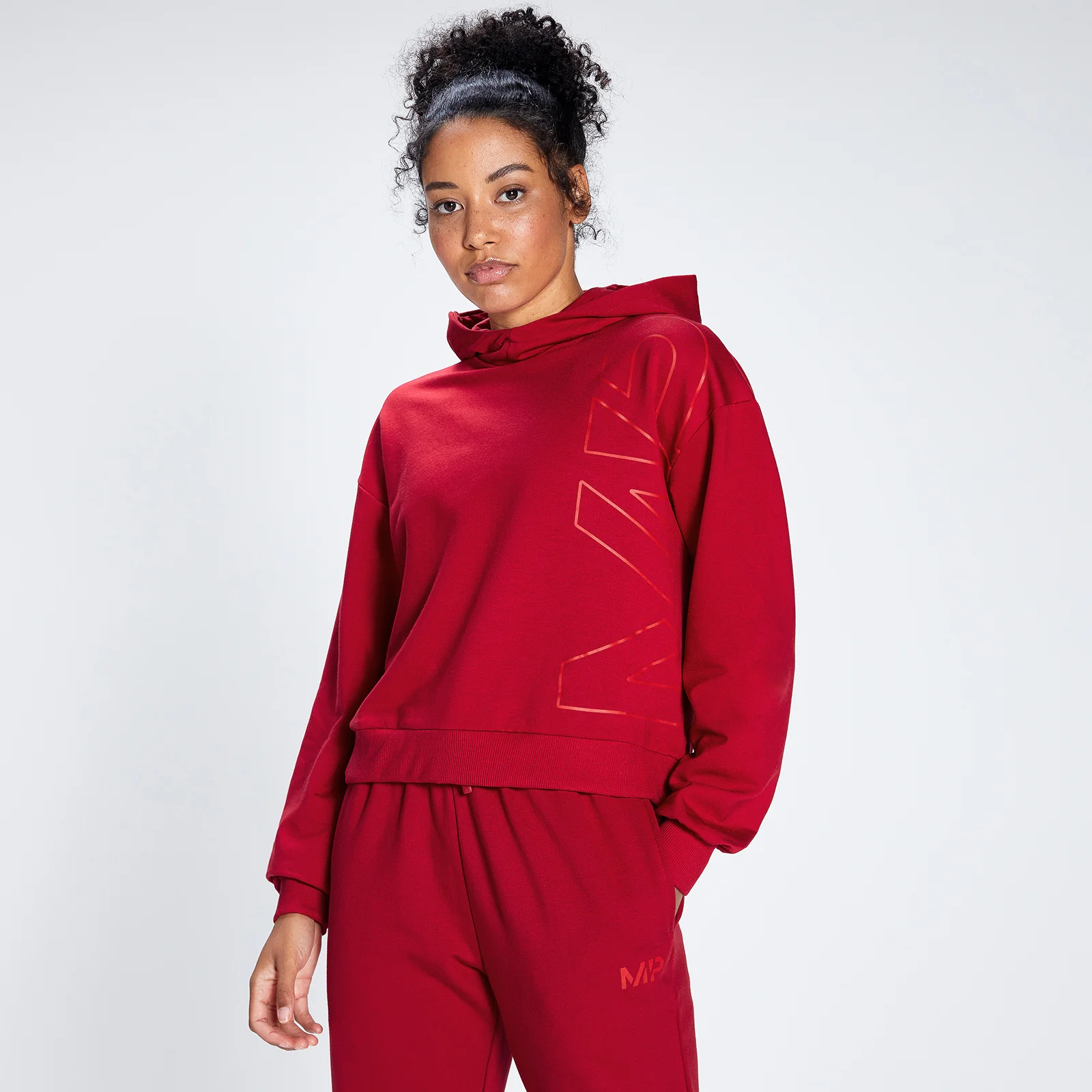 MP Women's Engage Bold Graphic Hoodie - Wine/Danger - XXS Obrázek 1
