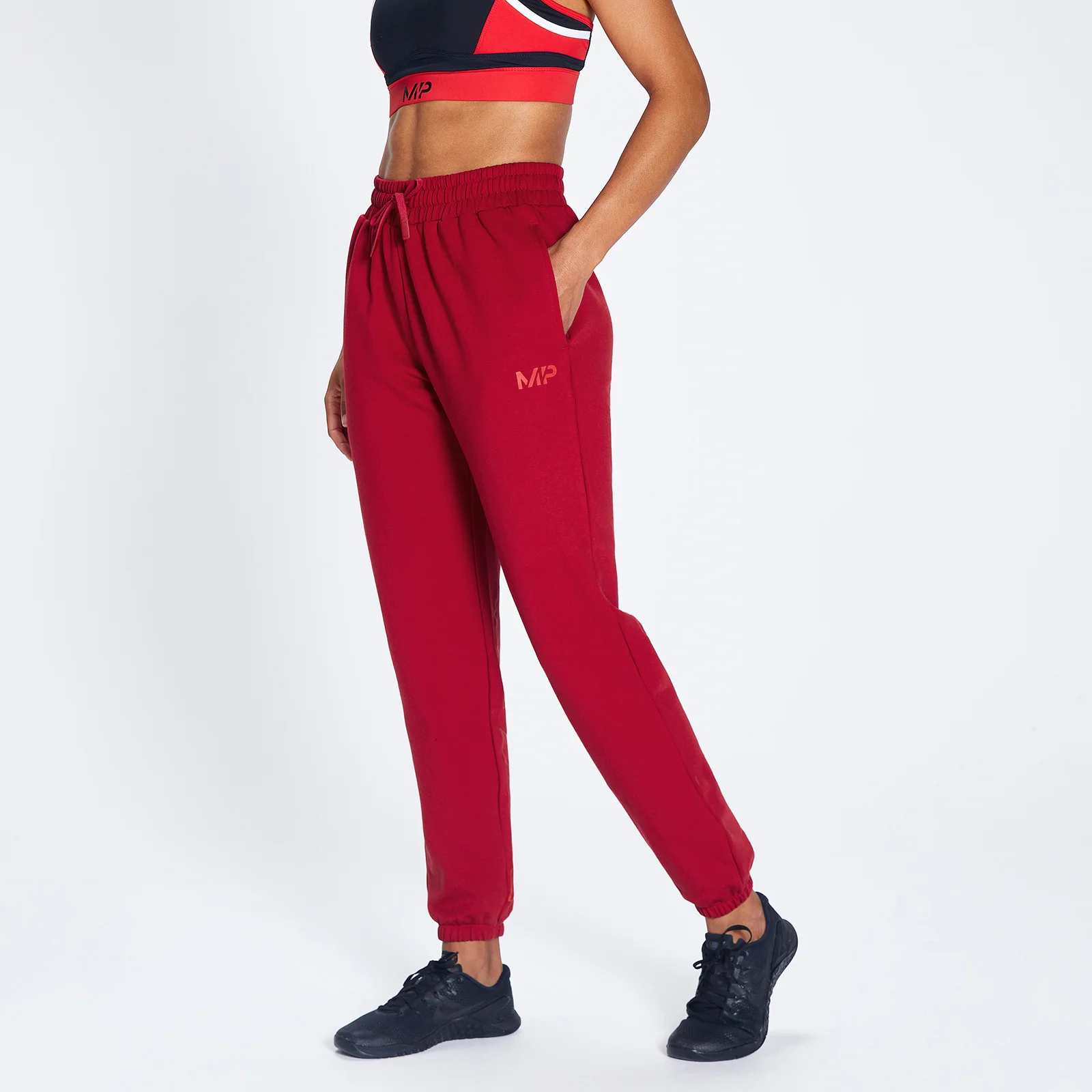 MP Women's Engage Bold Graphic Joggers - Wine/Black - XXS Obrázek 1