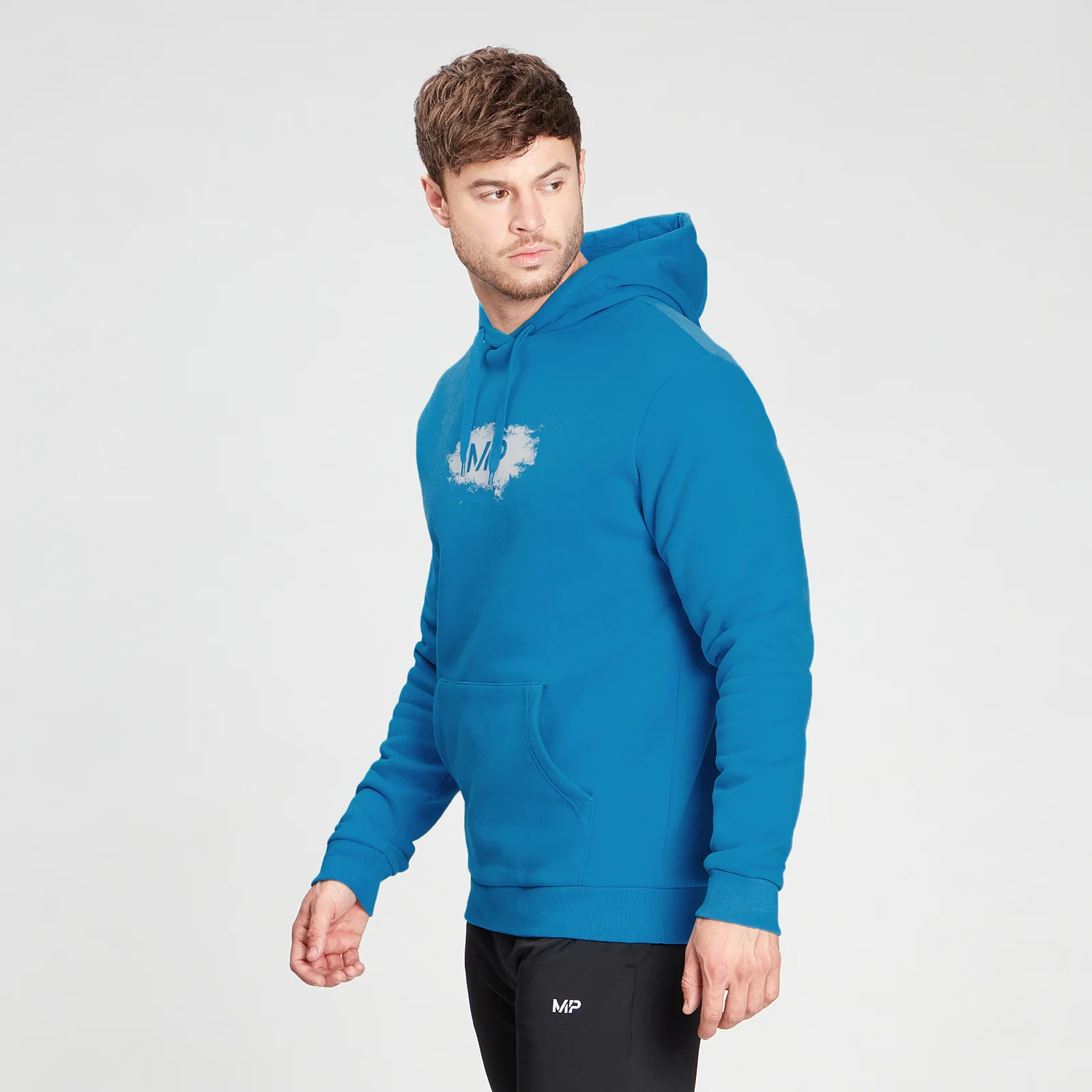 MP Men's Chalk Graphic Hoodie - Aqua - XXS Obrázek 1