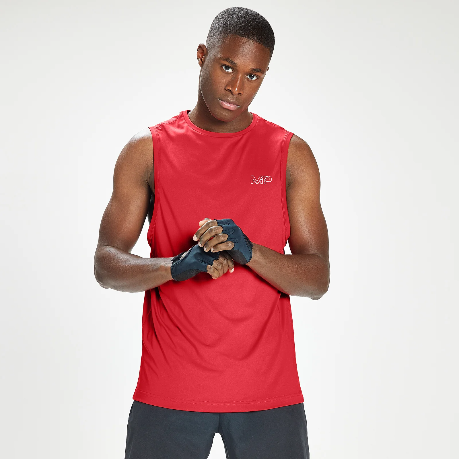 MP pánské tričko bez rukávů Infinity Mark Graphic Training – červené - XXS Obrázek 1