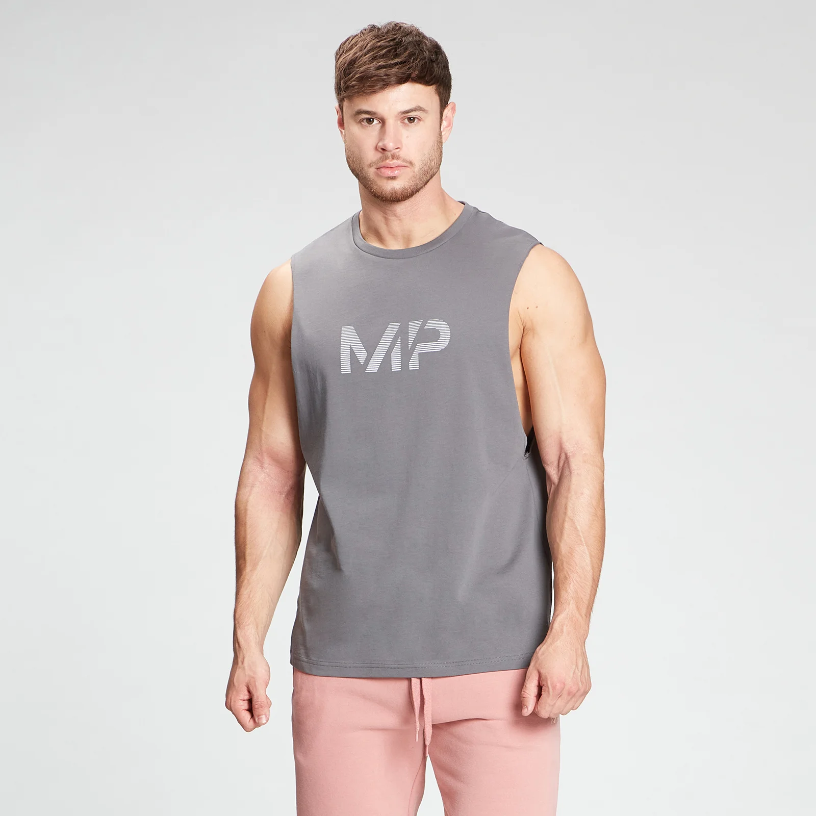 MP Men's Gradient Line Graphic Tank Top - Carbon - XXS Obrázek 1