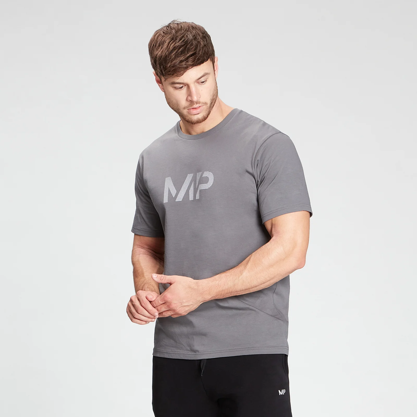 MP Men's Gradient Line Graphic Short Sleeve T-Shirt - Carbon - XXS Obrázek 1