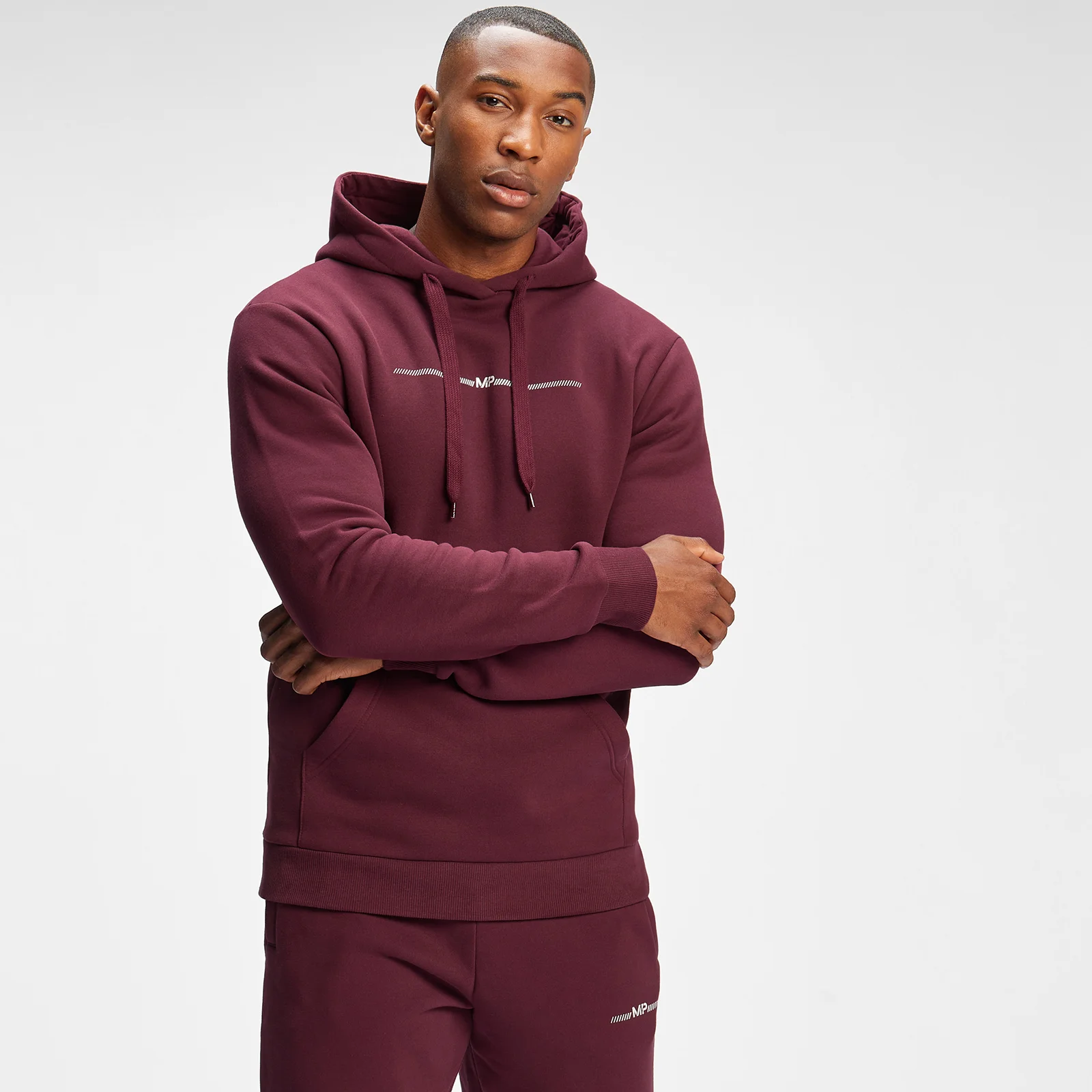 MP Men's Mini Mark Graphic Hoodie - Merlot - XXS Obrázek 1