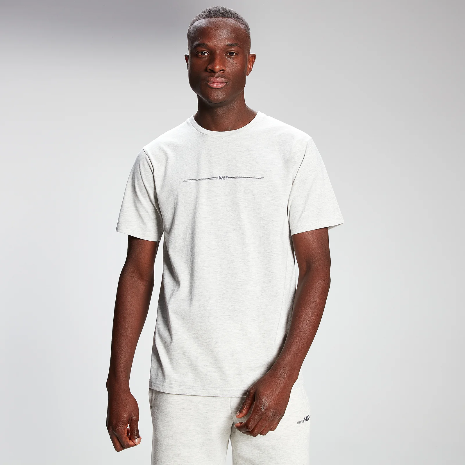 MP Men's Mini Mark Graphic Short Sleeve T-Shirt - Light Grey Marl - XXS Obrázek 1